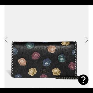 Coach Callie Clutch with Rainbow Rose Print